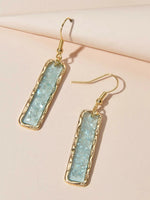 Fashion Jewellery Pink Acrylic Square Drop Earrings Wholesale Price Accessories-1