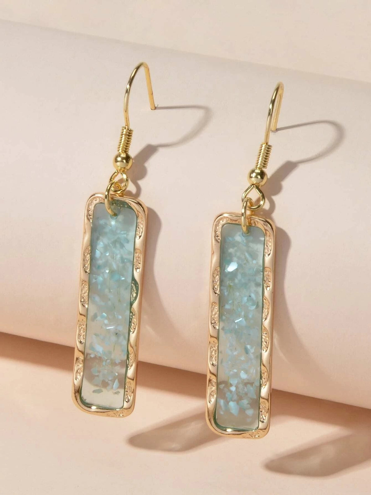 Fashion Jewellery Pink Acrylic Square Drop Earrings Wholesale Price Accessories-3