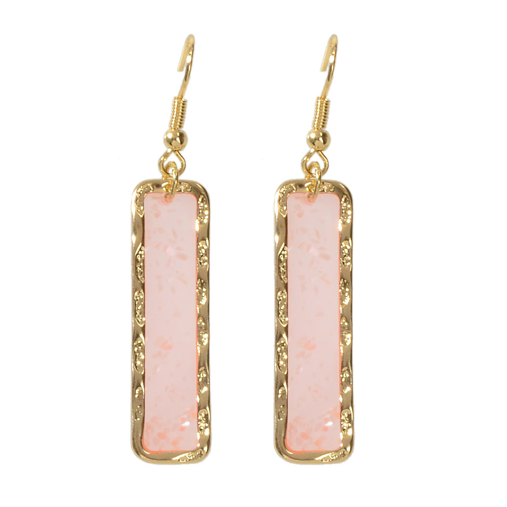 Fashion Jewellery Pink Acrylic Square Drop Earrings Wholesale Price Accessories-6
