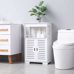 Double Door Double Compartment 80 High Storage Cabinet Pvc (50x30x80)cm